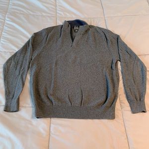 Joseph A Bank Grey Quarterzip. Executive Collection. Size Medium